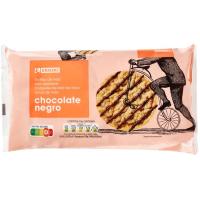 Tortitas de maíz con chocolate negro EROSKI, paquete 90,4 g