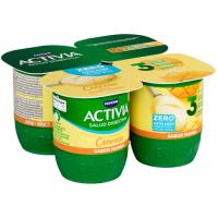 Activia 0% cremoso sabor mango DANONE, pack 4x120 g