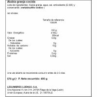 Alubia granja cocida LUENGO, frasco 400 g