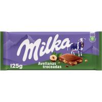 Chocolate con leche-avellanas MILKA, tableta 125 g