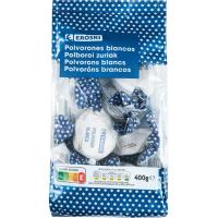 Polvorón blanco EROSKI, bolsa 400 g
