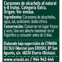 Alcachofa 6/8 frutos EROSKI, frasco 175 g 