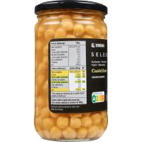 Garbanzo cocido Eroski SELEQTIA, frasco 400 g