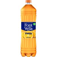 Agua con zumo de naranja FONT VELLA Levité, botella 1,25 litros