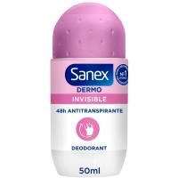Desodorante para mujer invisible SANEX, roll on 50 ml 