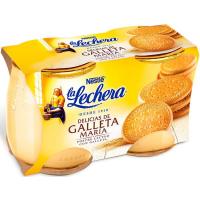 Postre lácteo de galleta María LA LECHERA, pack 2x125 g