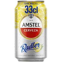 Cerveza con limón AMSTEL Radler, lata 33 cl