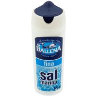Sal marina fina LA BALLENA, salero 125 g