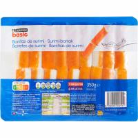 Barritas de surimi EROSKI basic, bandeja 350 g