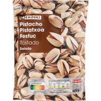 Pistachos tostados-salados EROSKI, bolsa 400 g