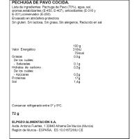 Pechuga de pavo bajo grasa-sal ELPOZO BIENESTAR, bandeja 65 g