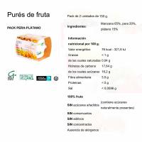 Compota de pera-plátano GALIFRESH, pack 2x150 g