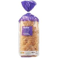 Pan de molde de 15 cereales-semillas EROSKI, paquete 675 g