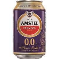 Cerveza sin alcohol AMSTEL, lata 33 cl