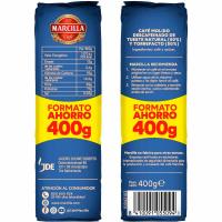 Café molido descafeinado mezcla MARCILLA, paquete 400 g