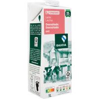 Leche desnatada de Galicia EROSKI, brik 1 litro