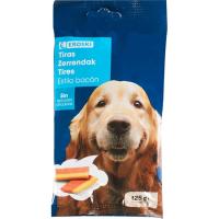 Snack de tiras bacón para perro EROSKI, paquete 125 g