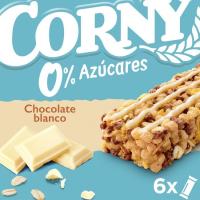 Barritas de chocolate blanco 0% CORNY, 6 uds, caja 120 g