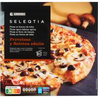 Pizza provolone-boletus Eroski SELEQTIA, 1 unid., 400 g