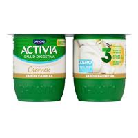 Activia 0% cremoso de vainilla DANONE, pack 4x120 g