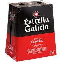 Cerveza especial ESTRELLA GALICIA, pack botellín 6x25 cl