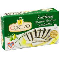 Sardinilla en aceite de oliva CORTIZO, lata 63 g