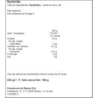 Sardinilla en aceite vegetal CORTIZO, lata 257 g
