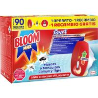 Insecticida eléctrico moscas-mosq BLOOM MAX, aparato+2 recambios
