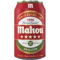Cerveza sin gluten MAHOU, lata 33 cl