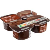 Mousse de chocolate EROSKI, pack 4x60 g