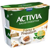Activia de avena-nueces DANONE, pack 4x115 g
