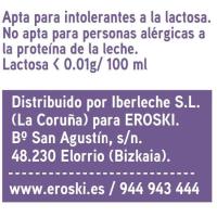 Leche entera sin lactosa EROSKI, brik 1 litro