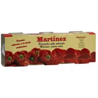 Pimiento morrón entero MARTÍNEZ, pack 3x60 g