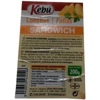 Queso para sandwich KEBU, loncha, sobre 200 g
