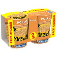 Fideos orientales de pollo YATEKOMO, cup pack 2x60 g