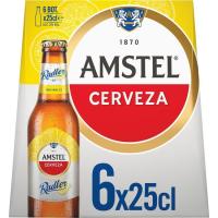 Cerveza AMSTEL Radler, pack botellín 6x25 cl