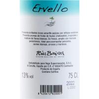 Vino Albariño Rías Baixas ERVELLO, botella 75 cl