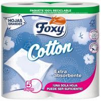 Papel higiénico 5 capas Cotton FOXY, paquete 4 rollos