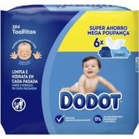 Toallitas bebé aqua EROSKI, paquete 64 uds