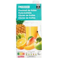 Cocktail de frutas EROSKI, brik 1 litro