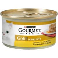 Tartallete de pollo-zanahoria para gato GOURMET Gold, lata 85 g