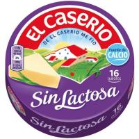 Queso sin lactosa EL CASERIO, 16 porciones, caja 250 g