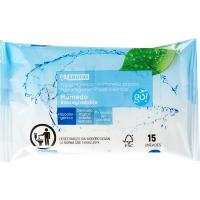Papel higiénico húmedo biodegradable Go! EROSKI, paquete 15 uds