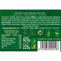 Pepinillos sabor anchoa RIOVERDE, frasco 225 g