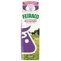 Leche desnatada sin lactosa FEIRACO, brik 1 litro