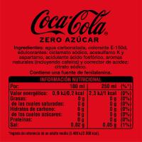 Refresco de cola COCA COLA Zero, botella 1,25 litros