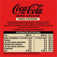 Refresco de cola COCA COLA Zero Zero, botella 1,25 litros