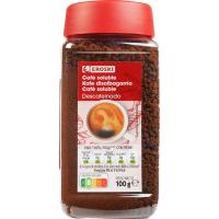 Café soluble descafeinado EROSKI, frasco 100 g