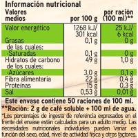 Café soluble descafeinado EROSKI, frasco 100 g