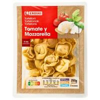 Tortellini con tomate-mozzarella EROSKI, bandeja 250 g